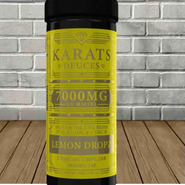 karats deuces blend gummies 7000mg lemon dropz flavor