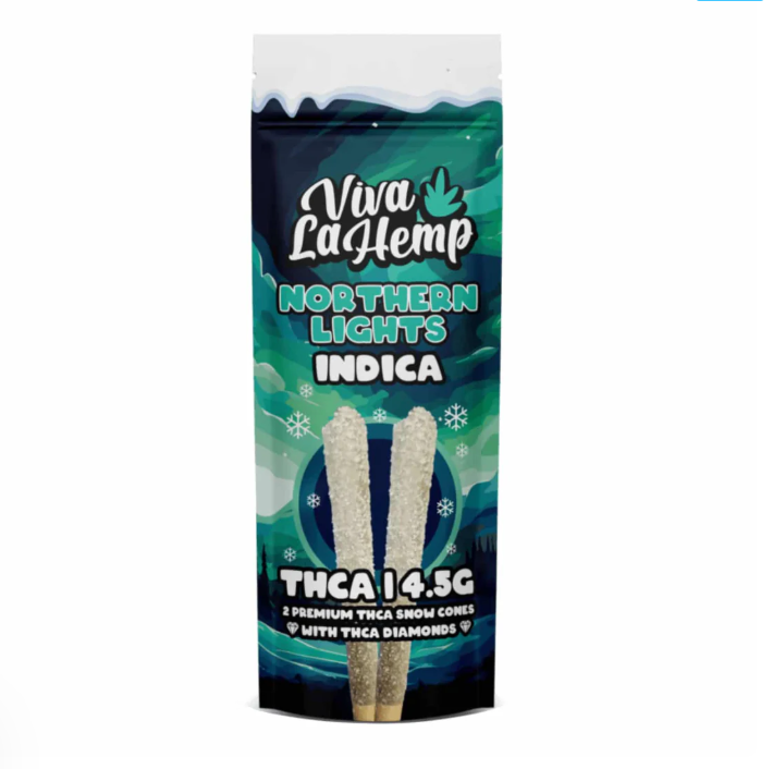 Northern Lights - Viva La Hemp THC-A Snow Cones Pre-Rolls 4.5G