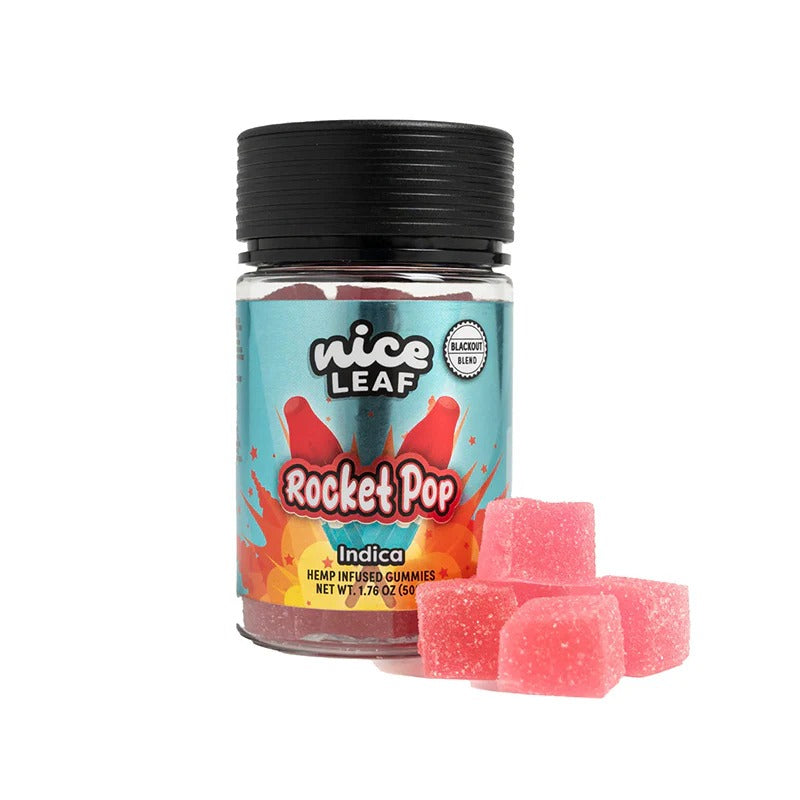 rocket pop nice leaf blackout exotic blend gummies