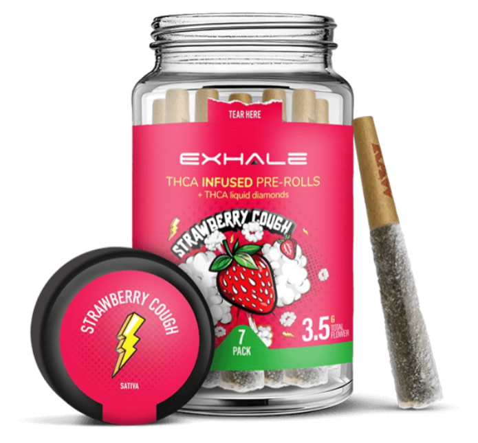 strawberry cough thca diamond infused pre roll