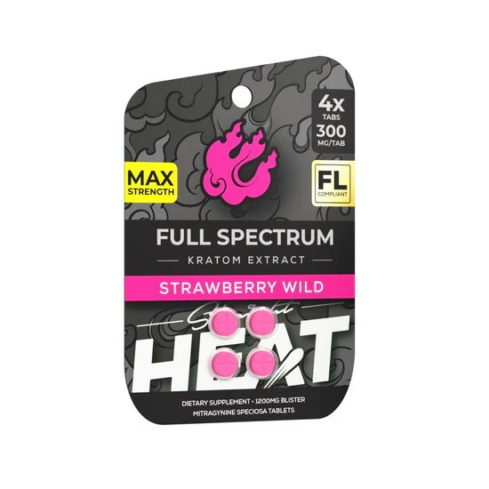 strawberry wild heat full spectrum kratom extracts